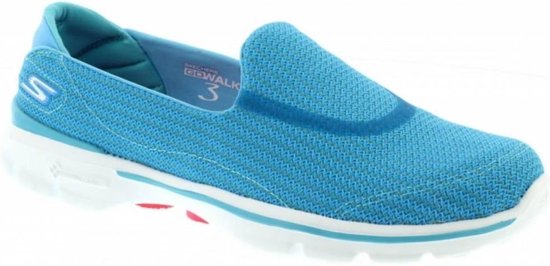Skechers Go Walk 3 TURQ blauw sneakers dames | bol.com