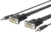 VivoLink PROVGAMCS4.6 4.6m VGA (D-Sub) + 3.5mm VGA (D-Sub) + 3.5mm Zwart video kabel adapter