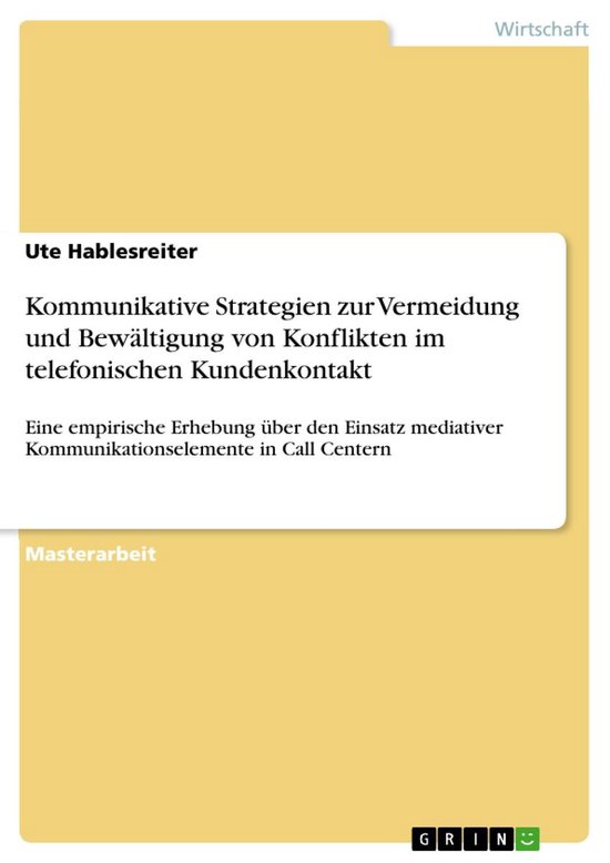 Foto: Kommunikative strategien zur vermeidung und bew ltigung von konflikten im telefonischen kundenkontakt