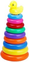 Kids Fun Stacking Rings with Duck 10 pièces Multicolor