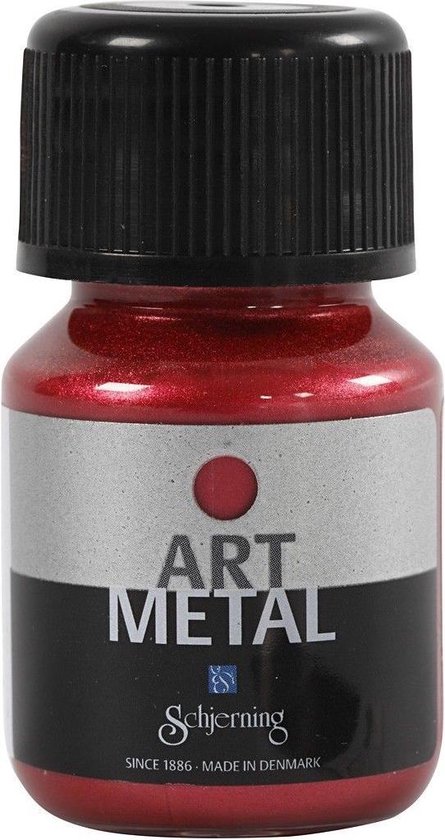 Art Metal verf, Lava rood, 30ml | bol.com