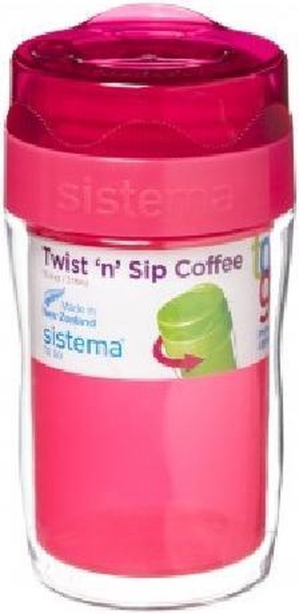 Sistema To Go Twist 'n Sip Coffee - Thermobeker - 315 ml - roze