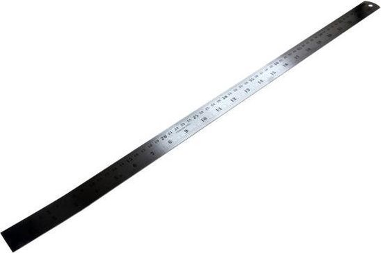Australische persoon Stiptheid Ongrijpbaar Liniaal roestvrij staal (RVS) 60 cm lang | bol.com