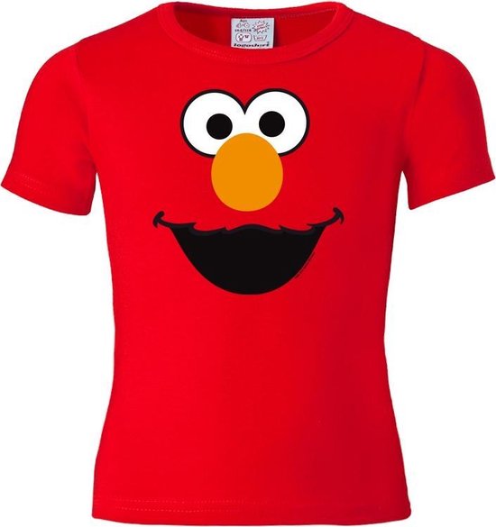 Rechtzetten Ampère microfoon Logoshirt T-Shirt mit Elmo Gesicht-Frontdruck | bol.com