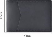 Portemonnee handmade leer zwart - Lederen cardholder - creditcard houder voor meerdere pasjes