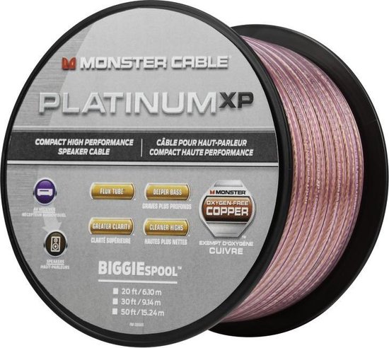 Tegenstrijdigheid Rijke man mout Monster Platinum XP Clear Jacket - Compact Speaker Kabel MKIII 30.48 meter  | bol.com