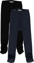 Dirkje Meisjes Leggings (2stuks) Blauw en Zwart - Maat 98