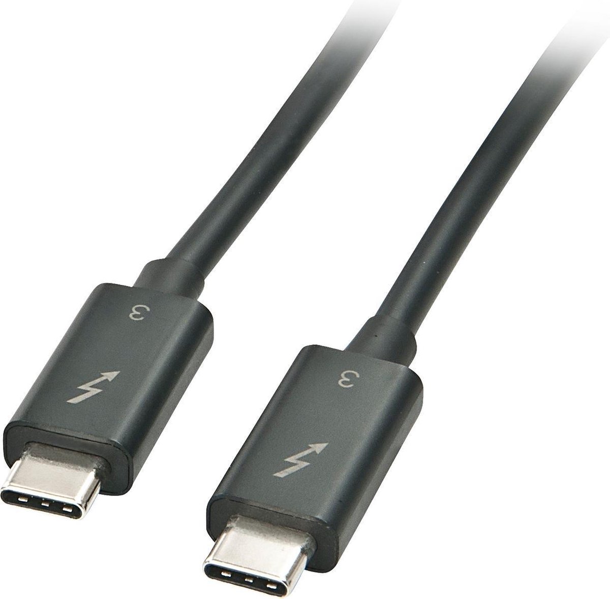 LINDY 41557 Thunderbolt-kabel Thunderbolt 3 USB-C stekker, USB-C stekker 2.00 m Zwart