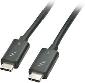 LINDY Thunderbolt-kabel Thunderbolt 3 USB-C stekker, USB-C stekker 2.00 m Zwart 41557