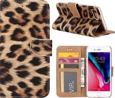 Xssive Hoesje voor Apple iPhone 7 / iPhone 8 / iPhone SE (2020) - Book Case - Luipaard