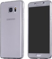 Samsung Galaxy J5 2016 Hoesje - Dubbelzijdig TPU Case 360 Graden Cover - 2 in 1 Case ( Voor en Achter) Transparant