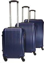 SB Travelbags 3 delige bagage koffer 4 wielen trolley - Blauw