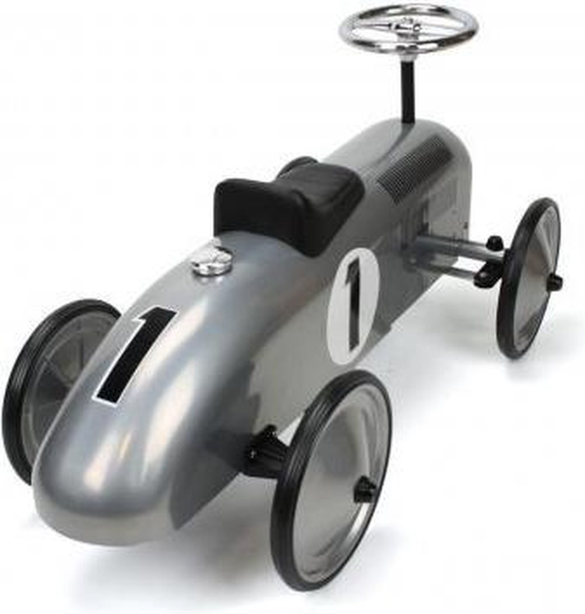 Simply for Kids Metalen racewagen Loopauto Zilver