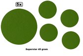 5x Superstar gras groen 45 gram colour 042