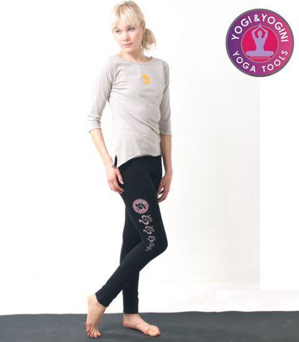 Yoga-legging - Asana - katoen - Zwart - Maat S