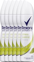 Rexona Women Stress Control - 6 x 200 ml - Deodorant Spray - Voordeelverpakking