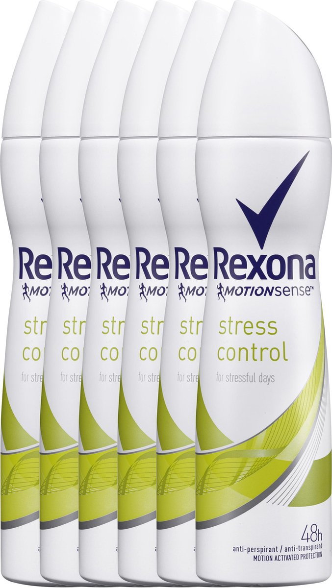 Goedkoopste Rexona Women Stress Control - 6 x 200 ml - Deodorant Spray - Voordeelverpakking