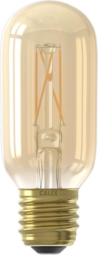 3 stuks Calex - LED Buislamp - 3,5W E27 - Gold - Goud - Dimbaar met Led Dimmer - 45mm x 110mm