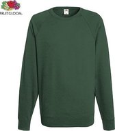 Fruit of the Loom sweater - ronde hals - maat L - heren - Kleur Bottle Green