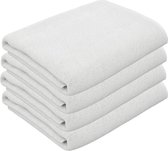Roomture - Handdoeken - badhanddoeken 50x100 - set 4 stuks -Wit