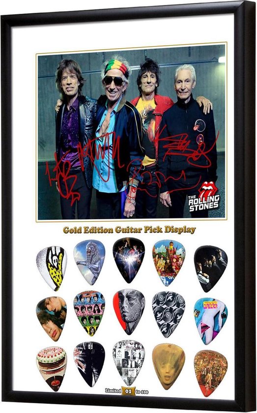 bol.com | Plectrumdisplay The Rolling Stones ingelijst