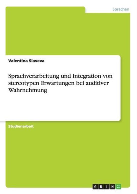 Foto: Sprachverarbeitung und integration von stereotypen erwartungen bei auditiver wahrnehmung