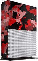 Xbox One S Console Skin Camouflage Rood Sticker