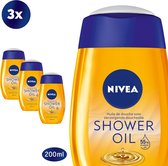 NIVEA Natural Oil  Doucheolie - 3 x 200 ml - Voordeelverpakking