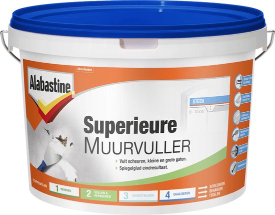 Foto: Alabastine superieure muurvuller 2 5 liter