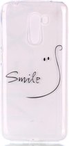 Shop4 - Xiaomi Pocophone F1 Hoesje - Zachte Back Case Smile Transparant