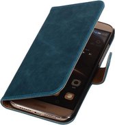 Blauw Pull-Up PU Hoesje Huawei G8 Booktype Wallet Cover