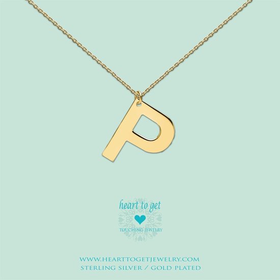 Heart to Get - Grote Letter P - Ketting - goudkleurig