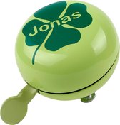 LKMN Fietsbel ding dong met naam 80 mm staal-groen