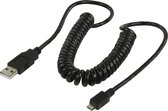 USB 2.0 Kabel USB A Male - Micro-B Male Gedraaid 2.00 m Zwart