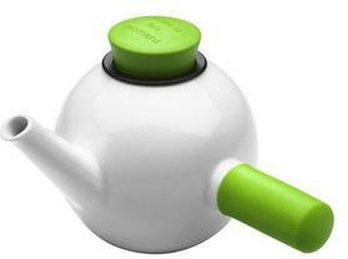 Théière En Porcelaine QDO Avec Infuseur Amovible - 1 Litre, Poignée Latérale, Couleur Violette, Coffret Cadeau