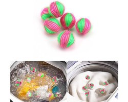 Anti-Pluis Wasbal Set - Nylon Wasmachine Ballen - Wasballen Wasbol - Pluisballen 6 Stuks