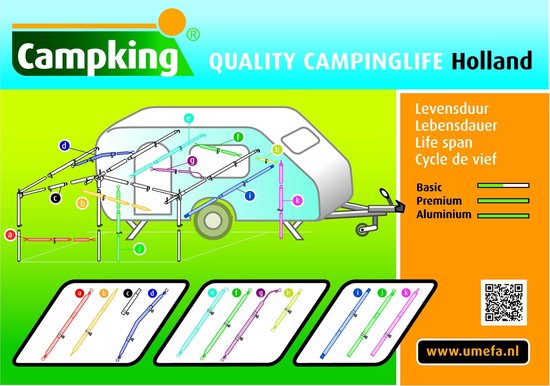 Foto: Campking voortentspanstok staal 22 19 165 255 cm g