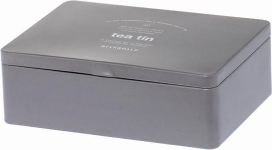 Ewell ergens Magnetisch Riverdale Tea Tin Grijs - 20 cm | bol.com