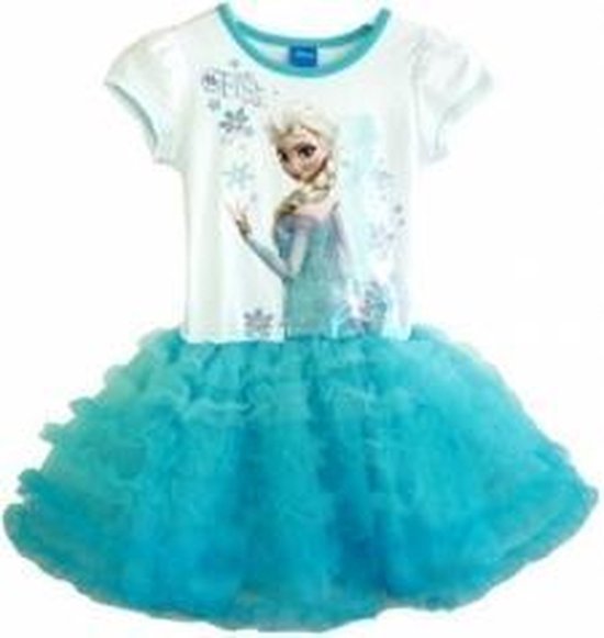 waarom niet dozijn klei Frozen Elsa tutu jurk maat 80/86 (labelmaat 90) | bol.com