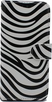 Samsung Galaxy A70 Hoesje met Print - Portemonnee Book Case - Kaarthouder & Magneetlipje - Zebra