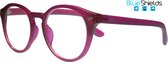 Icon Eyewear KFI340 Jamie BlueShields bril zonder sterkte - blauw licht filter lens - Framboos