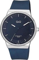 Blauwe horloge met witte index.QB06J312Y