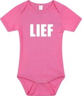 Lief tekst baby rompertje roze meisjes - Kraamcadeau - Babykleding 68 (4-6 maanden)