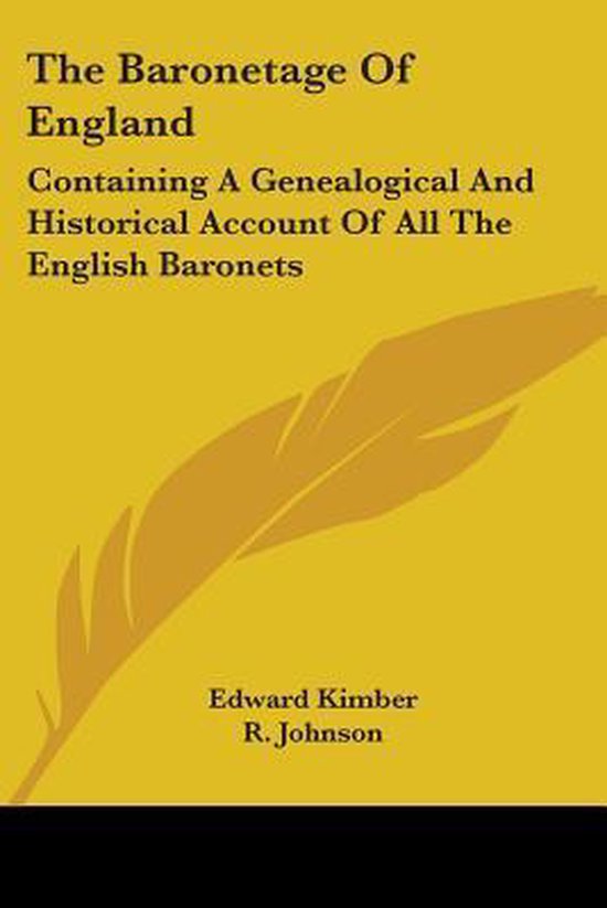 The Baronetage of England - cover