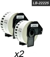 2x Brother DK-22225 Compatible voor Brother 's range of QL printers, 38mm * 30.48m