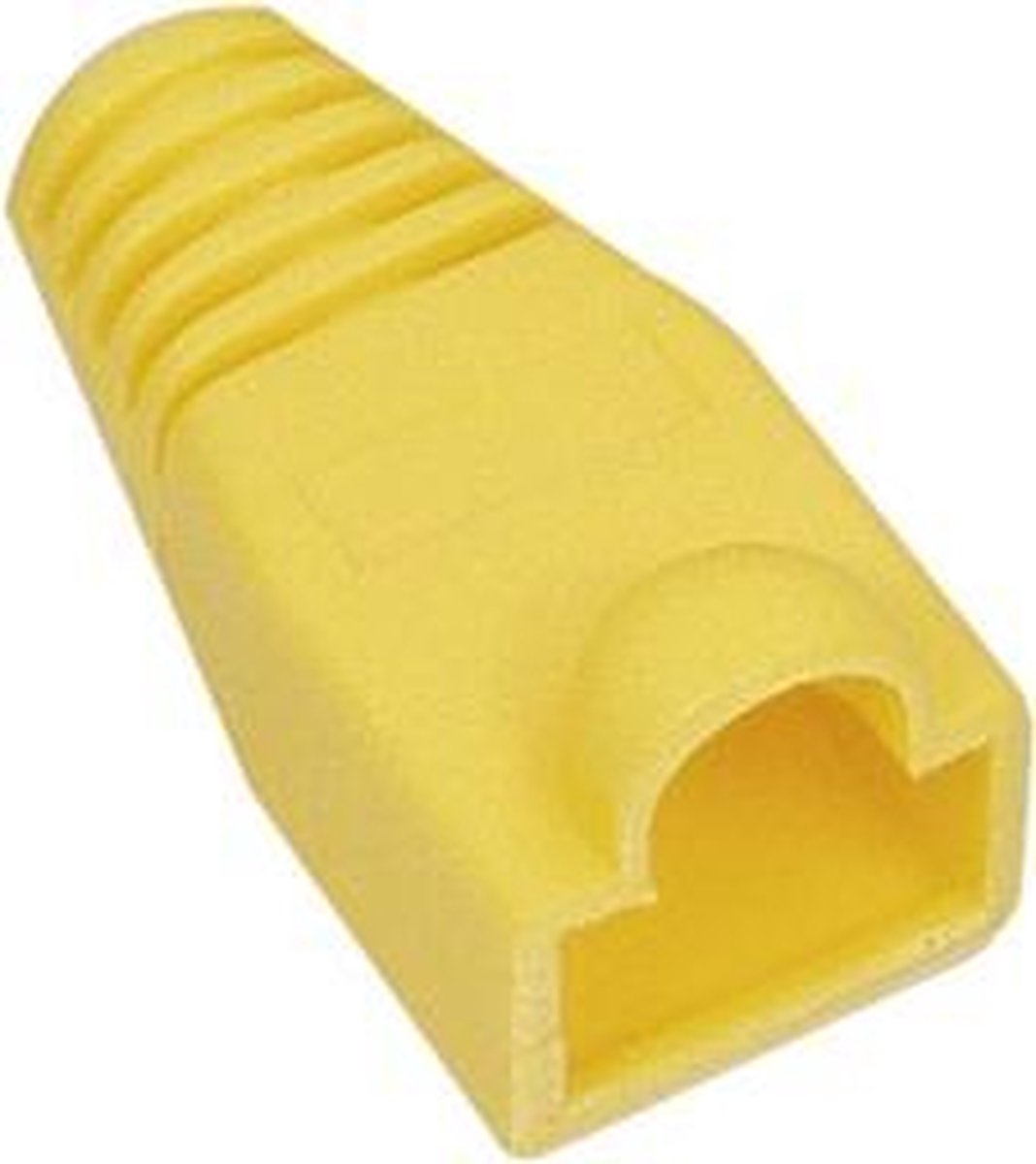 Set van 10 kabelhulzen geel (RJ45 boot) voor RJ45 connectoren