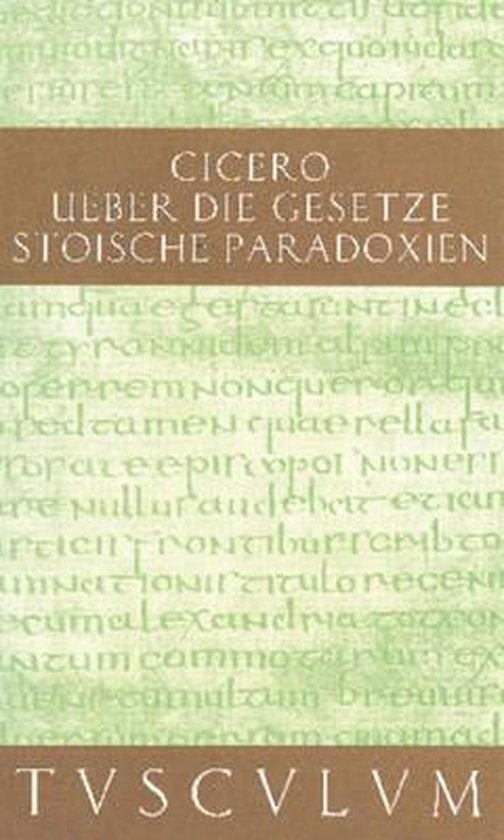 Boek cover De legibus / Über die Gesetze van Marcus Tullius Cicero (Hardcover)