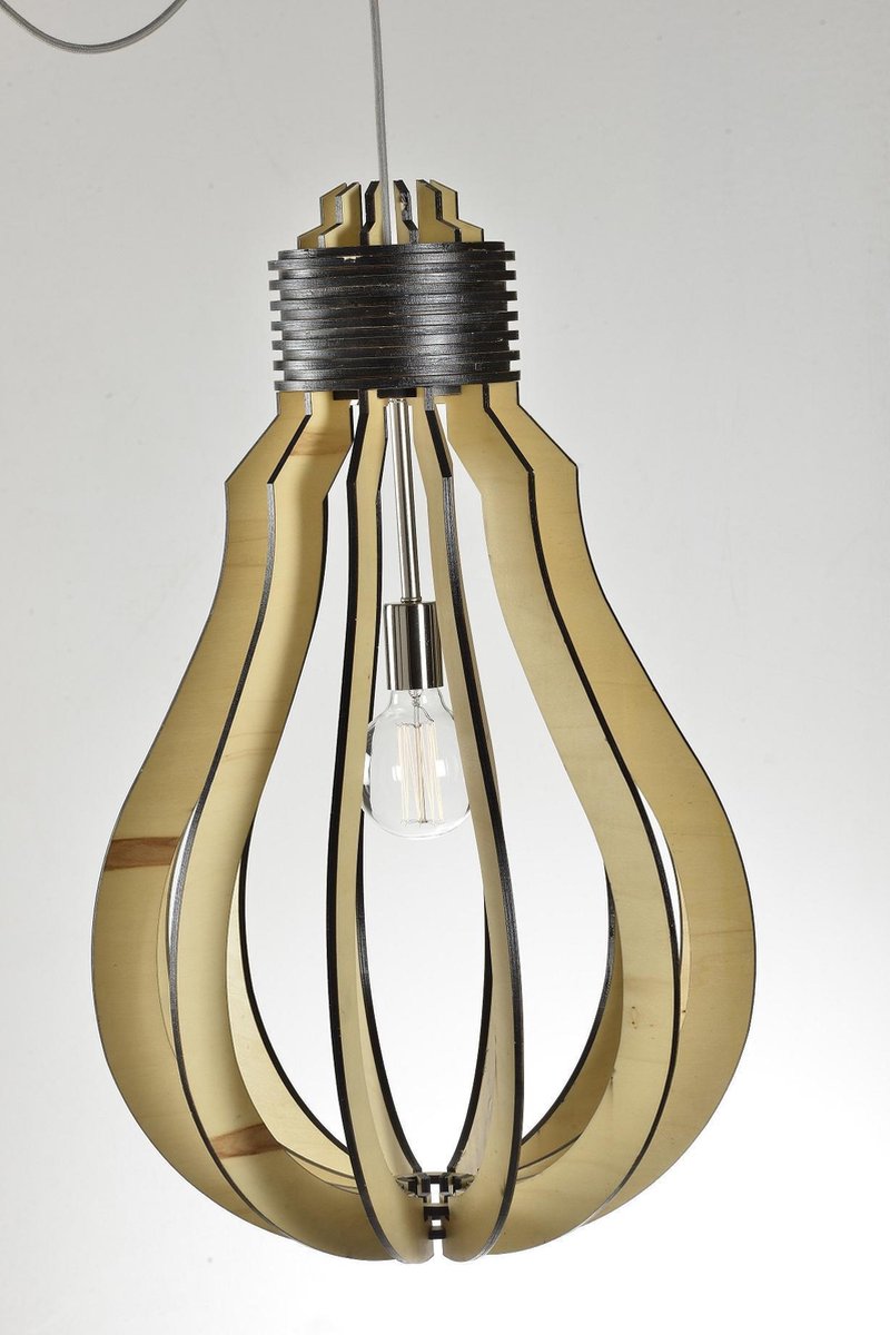 Chericoni hanglamp Lampadina - hout - 20 cm.