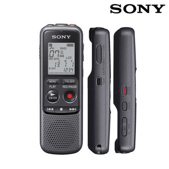 Sony ICD-PX240 digitale voicerecorder- 4GB - Donkergrijs - Sony
