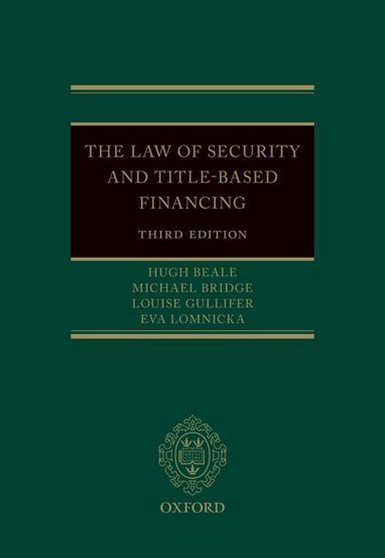 The Law of Security and Title-Based Financing